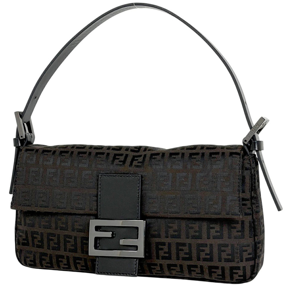 Fendi Mamma Baguette Canvas Bag Zucchino Brown